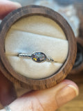 Mystic Topaz Oval Ball Detail Ring
