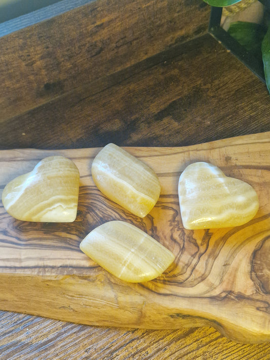 Orange Calcite ~ Heart or Palm Stone