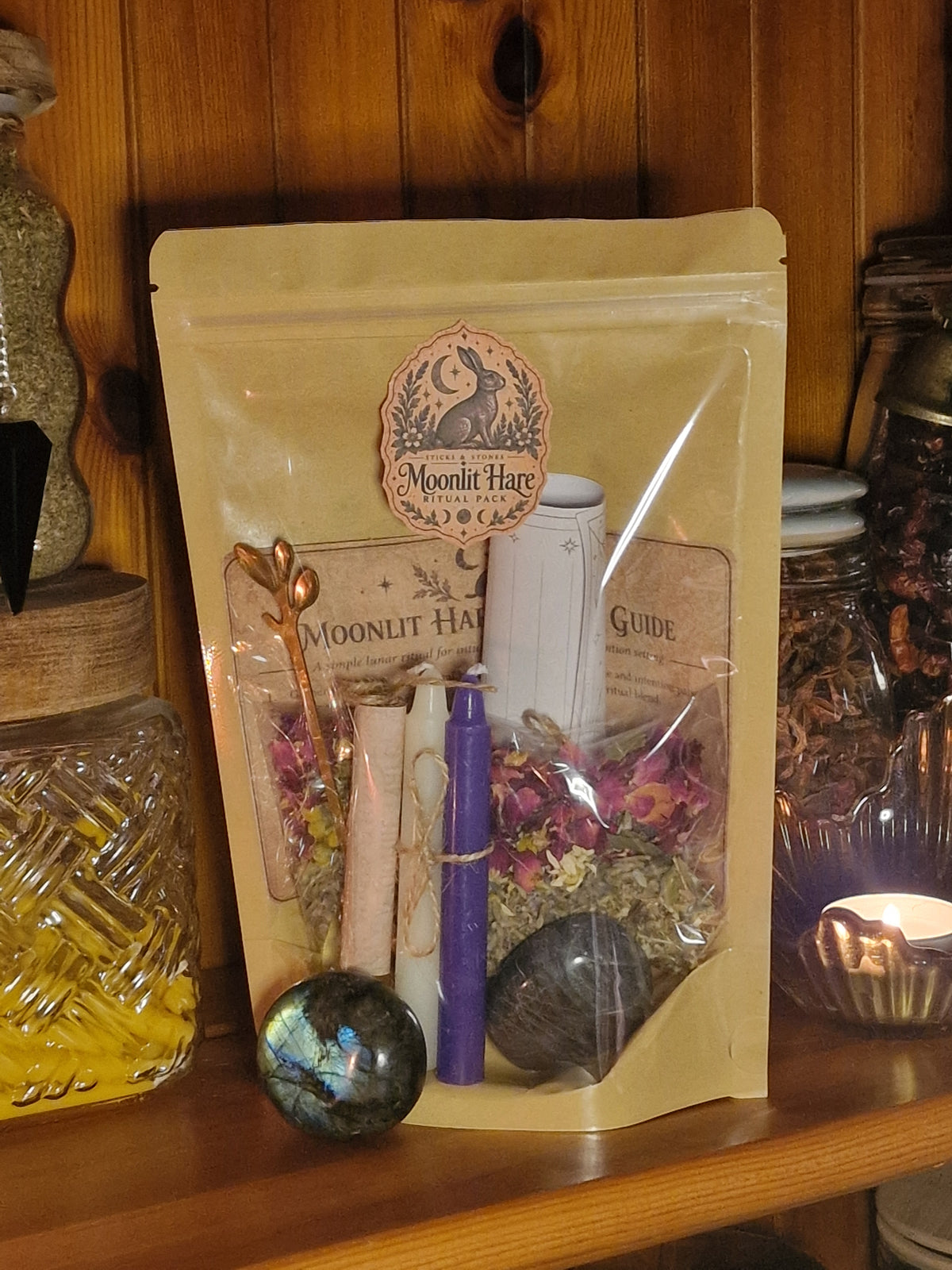 Moonlit Hare Ritual Pack | Lunar Intention Ritual Kit