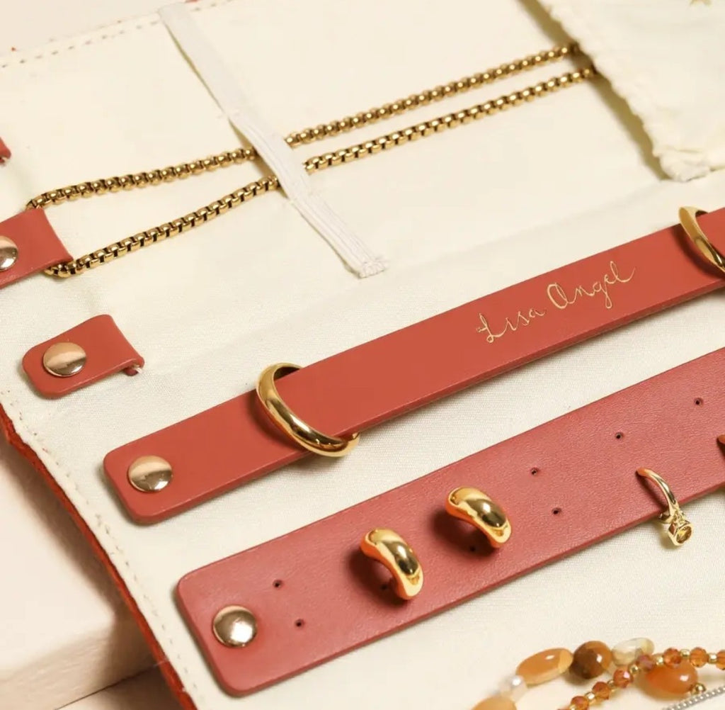 Embroidered Velvet Jewellery Roll
