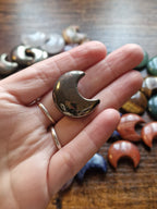 Small Crystal Moon Carvings